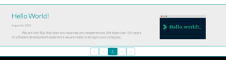 Image of the blog with pagination control